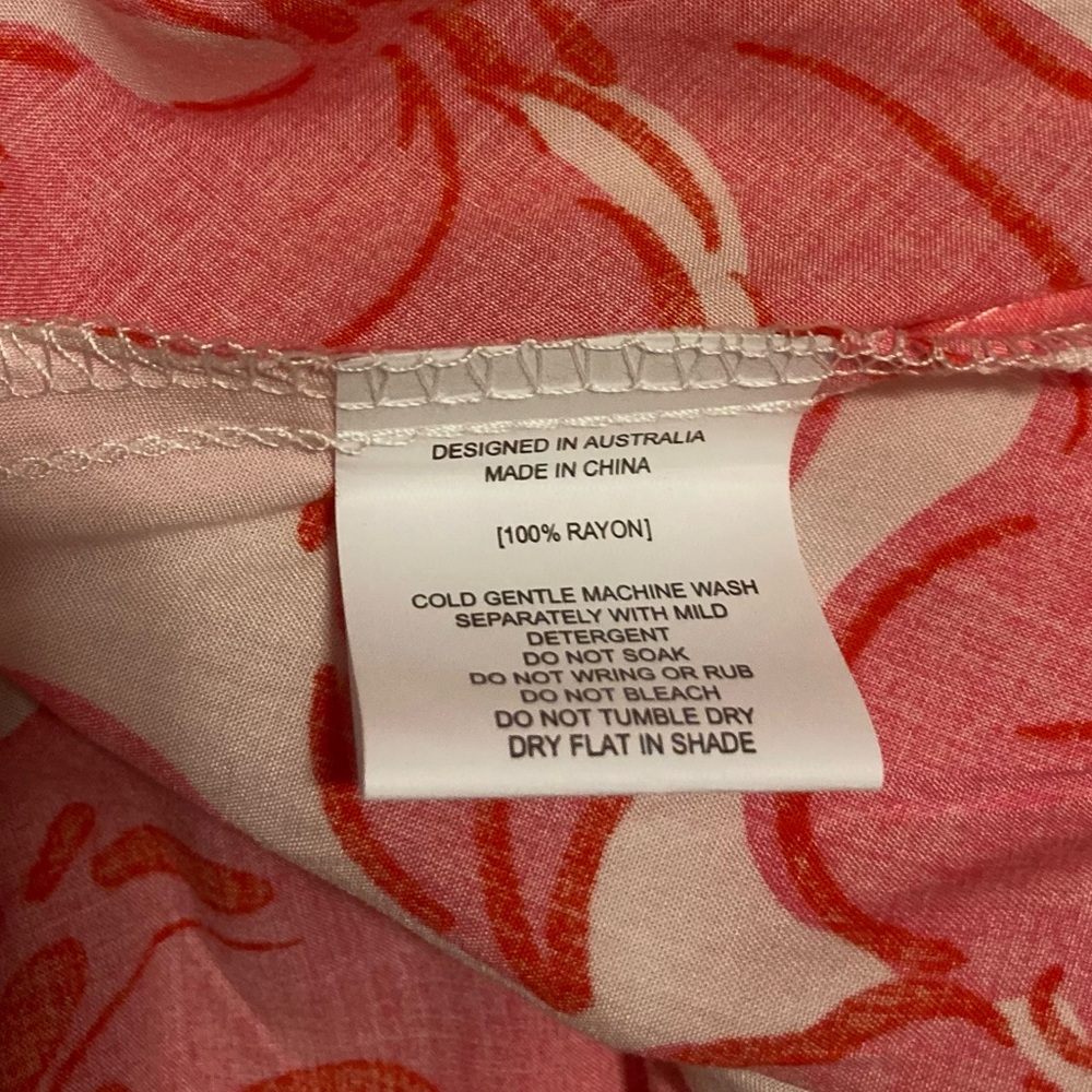 Anthropologie Abel The Label ATL Paloma Pink White Floral Open Back Dress Size M - Picture 8 of 10